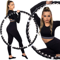 Hula-Hoop, Ø 85 cm, Schwarz-Weiß, Massagenoppen