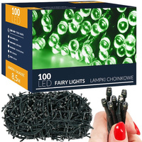 Innenlichterkette 100 LEDs 8 Modi grün 8,5 m IP20 grünes Kabel