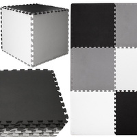 Puzzlematte große Spielmatte 179 x 179 cm mit Quadratmuster