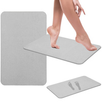 Kieselgur-Badematte, Badvorleger 40 x 60 cm, grau