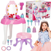 Schmink- und Frisiertisch mit Spiegel Hocker Licht und Musik