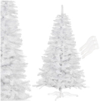 Künstlicher Weihnachtsbaum Tanne mit Ständer 220 cm Weihnachtsbaum, modern weiß