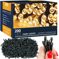 Innenlichterkette 200 LEDs warmweiß 8 Modi 15,5 m