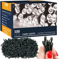  Weihnachtsbaumbeleuchtung Innenlichterkette 100 LEDs 8 Modi kaltweiß 8,5 m