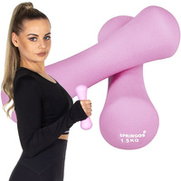 Neopren-Hanteln, Set 2 x 1,5 kg, rosa