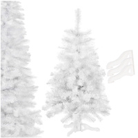 Künstlicher Weihnachtsbaum 120 cm weiße Tanne wie echt, modern, mit Ständer