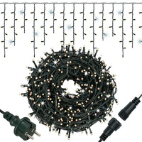 LED-Lichtvorhang 500 LED Flash Funktion 22,5 m Warmweiß