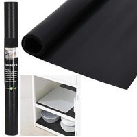 Schubladenmatte Schrankpapier wasserfest 50 x 150 cm schwarz