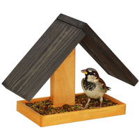 Vogelhaus Vogelfutterhaus aus Holz Honigbraun