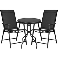 Gartenmöbel-Set Tisch 2 Stühle Balkon Patio Terrasse