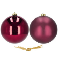 Weihnachtsbaumkugeln Durchmesser 15 cm 2 Stück Bordeauxrot