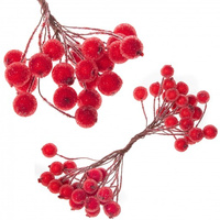 Künstliche Deko-Beeren 20 Stk. Vogelbeeren befrostet
