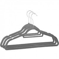 Samtbügel3 Stück gra 44 x2 3,5 cm 