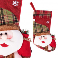 Weihnachtsstrumpf mit Applikation, rot