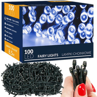 Weihnachtsbeleuchtung Innenlichterkette 100 LEDs 8 Modi blau 8,5 m