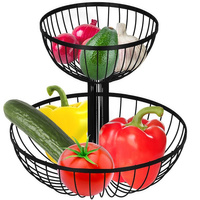 Etagere 2 Ebenen Metall Obstschale 33 x 30,5 cm
