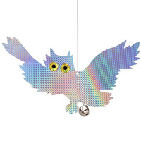 Vogelschreck reflektierende Eule im Flug mit Glocke