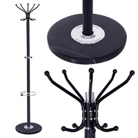 Kleiderständer mit Marmorfuß 176 cm schwarz