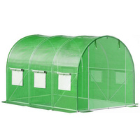  Folientunnel Bogendach Fenster Gewächshaus 200 x 300 x 200 cm