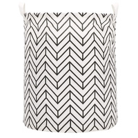 Wäschesammler mit Henkeln, geometrisches Design