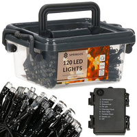 LED-Lichterkette 120 LEDs Batteriebetrieben 9 m Kaltweiß