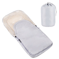 Fußsack, Ausmaß: 90x43 cm, Winterfußsack grau-beige