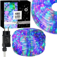 Lichterschlauch transparent 21,5 m buntes Licht für außen