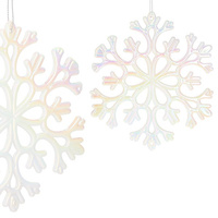 Weihnachtsbaumanhänger Schneeflocke 15 cm