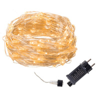 LED-Lichterkette 100 LEDs Silberdraht 8 Funktionen 13 m Strombetrieben