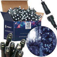 LED-Lichterkette 19,5 m kaltweiß 300 LEDs Innen Außen