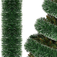 Girlande für den Weihnachtsbaum Kunstgirlande grün-weiß 15 cm x 6 m