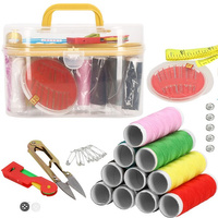 Nähset, farbiges Garn, Reißverschlussetui, DIY-Set