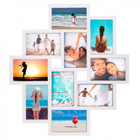 Bilderrahmen Fotocollage für 10 Bilder weißer Rahmen