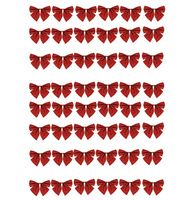 Weihnachtsschlaufen Deko für Weihnachtsbaum Geschenke 48 Stk. 11 x 11 cm