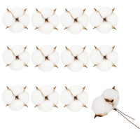 künstliche Baumwollblüten Deko Blumen 12 Stück