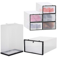 5 Schuhkasten mit Frontdeckel schwarzer Rahmen