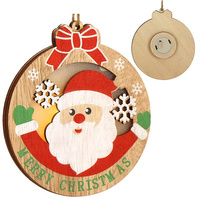 Weihnachtsbaum Anhänger aus Holz Weihnachtsmann 9,5 cm