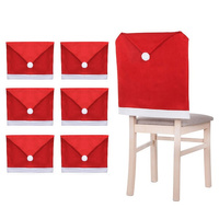  Stuhlüberzug Weihnachtsmann-Mütze 6 Stück 68 x 48 cm