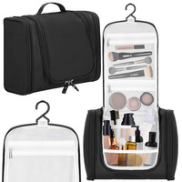  Kosmetiktasche Kulturbeutel mit Haken schwarz