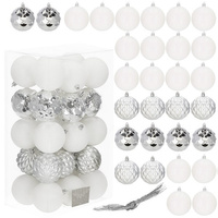 Weihnachtsbaumkugeln 30 Stück Durchmesser 8 cm weiß