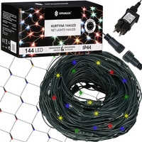  LED-Lichternetz mit 144 LEDs 2 x 2 m buntes Licht Strombetrieb