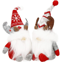 Set mit nordischen Gnomen Sitzfiguren 27 cm hoch Weihnachtsdekoration