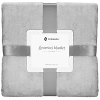 Wohndecke Kuscheldecke150x200 cm Überwurf hellgrau