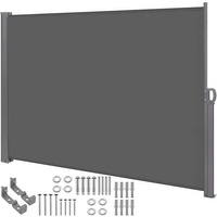 Seitenmarkise 160 x 250 cm ausziehbar graphit