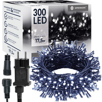 LED-Lichterkette mit 300 LEDs 8 Modi 17,5 m Flash Effekt Strombetrieben 