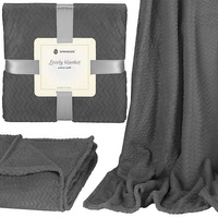 Flauschige Wohndecke Tagesdecke Decke 160X200 cm, graphit