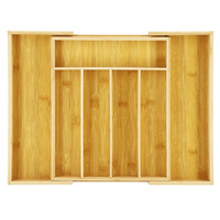 Besteckschubladeneinsatz aus Bambus Einsatz für Schubladen varstellbar