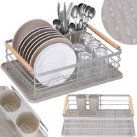Abtropfgestell mit Besteckhalter 31 x 42 x 13,5 cm grau