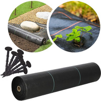 Unkrautvlies Gartenvlies 1,1 x 50 m 90 g/m2 inkl. Bodenanker