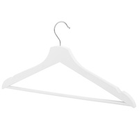 Kleiderbügel aus Holz für Kleiderschrank, 9 Stück, 43 cm, Weiß